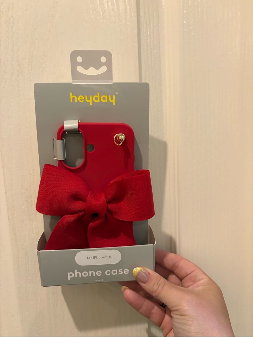 heyday Red Bow Phone Case with Ring Handle